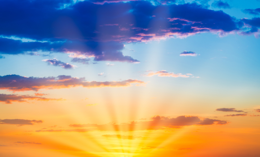 2025年夏至の朝日と光