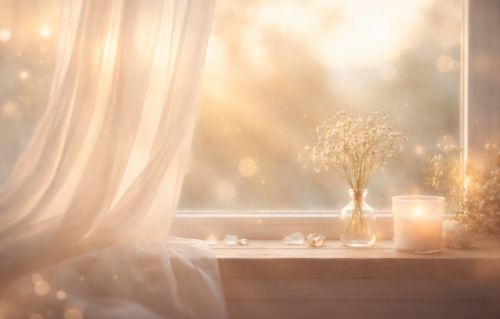 占いで安心した後の、静かに整う心を表したやさしい光のイメージ